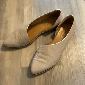 Cream leather Bueno flats